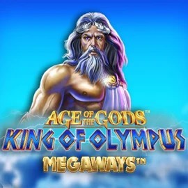 Age Of The Gods: King of Olympus Megaways slot logo by Origins at Vicibet Casino